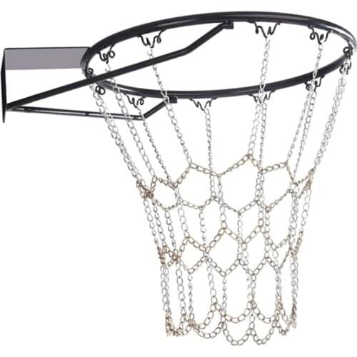 Durable Basketball Target Net Basketball Classic Sport Steel Chain Basketball Net Galvanized Steel Chain Net Standard