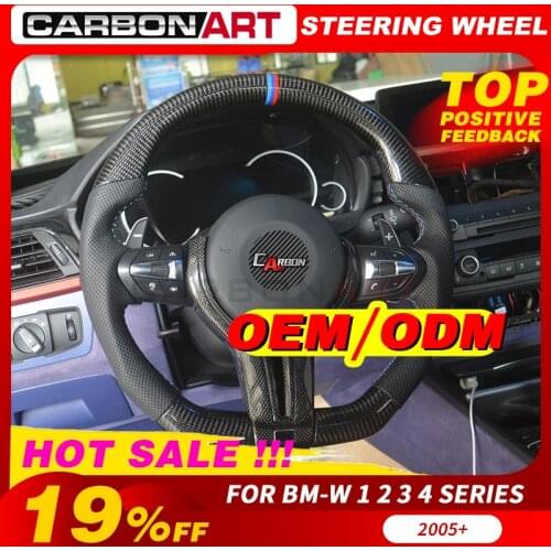 M4 steering wheel for BMW M Series F10 F30 F32 M4 F80 F82 F10 M5 F06 F12 Replacement Carbon Fiber Steering Wheel