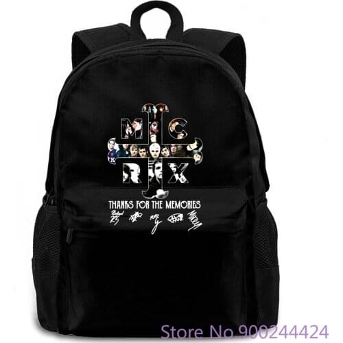 MCRX My Chemical Roce Thanks For The Memories Black women men backpack laptop travel school adult student