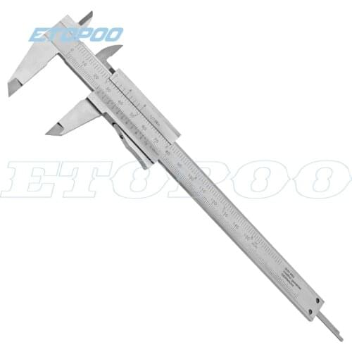 6" 0-150mm DIN standard Stainless steel Vernier Caliper self lock Metal Caliper Gauge Micrometer Measuring Tools