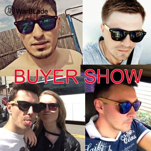 WarBLade Bamboo Sunglasses for Men Women Travel Goggles Sun Glasses Vintage Wooden Leg Eyeglasses Fashion Brand Design 2020