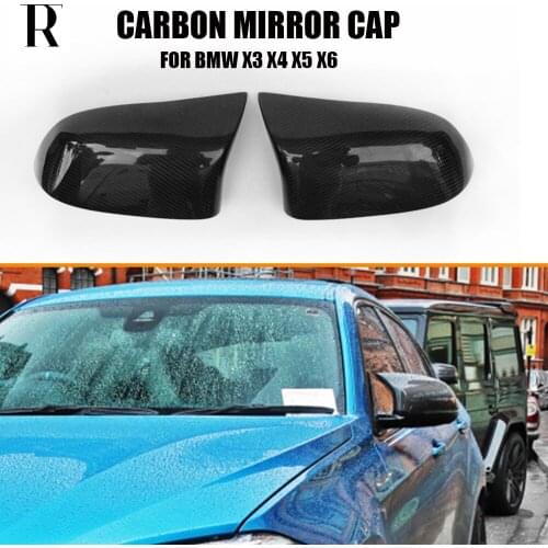 M Style Carbon Fiber Replaced Style Rear View Side Mirror Cover Cap for BMW F25 X3 F26 X4 F15 X5 F16 X6 2014 2015 2016