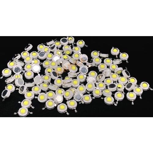 50pcs 1W LED Diode 1 Watt High Power Chips LED Diod White Light-Emitting-Diodes 1-Watt White 110-120 lm LED Beads LED