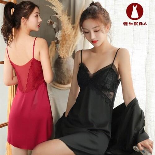 Tufaha Plus Size Sexy Women Sleepwear Sexy Lingerie for Women Lace Sleepwear Satin Slip Dress Night Dress Sexy