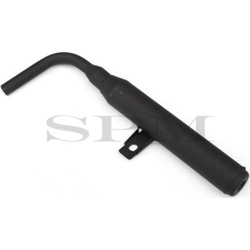 Motorcycle muffler exhaust pipe 49cc 50cc 66cc 80cc 2 stroke engine black