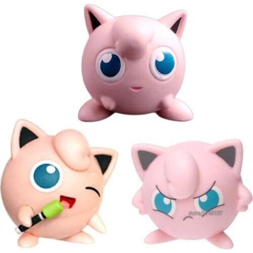 1.5" Cute Pokemons Jigglypuff Anime Action Figure Dolls Toys Gifts for Girls Cartoon Pokemons Toys Jigglypuff Figuras