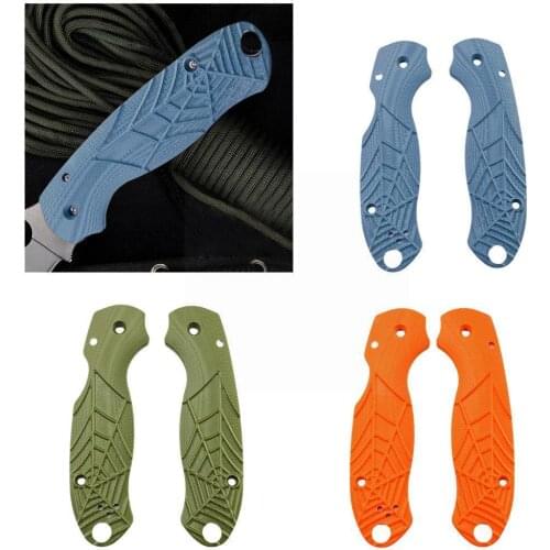 1Pair Para 3 Grips Custom G10 Shank Patch Folding Knife Para Handle GP C223 for Spyderco Scales 3 3 Paramilitary K2J4