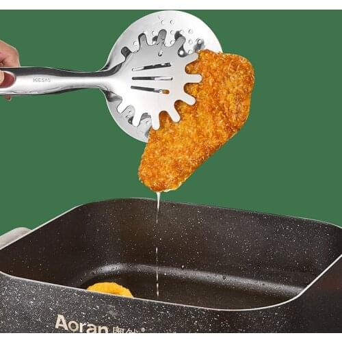 1pc Stainless Steel Filter Colanders BBQ Food Clip Clamp Oil Frying Skimmer Salad Strainer Grid Kitchen Cooking Tool