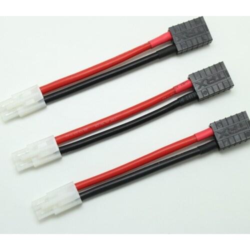 100pcs/ lot Traxxas Charge cable with tamiya connector cable 14 AWG 60mm