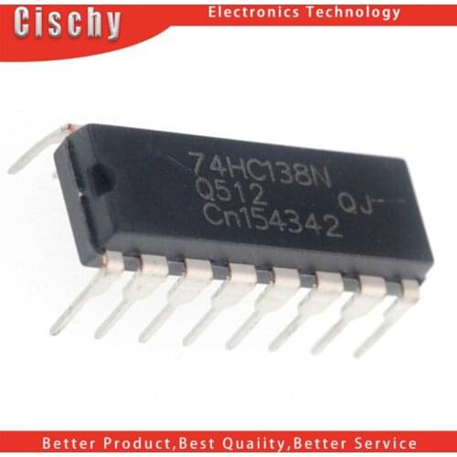10PCS SN74HC138N DIP16 SN74HC138 DIP 74HC138N 74HC138 DIP-16 new and original IC
