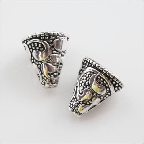 16Pcs Tibetan Silver Color Flower Cone End Bead Caps Craft DIY 12x13mm