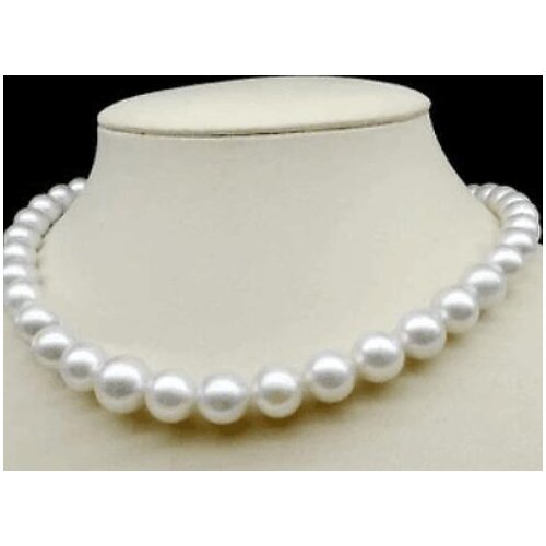 18"AAAAA 10-11mm natural south sea white Perfect round pearl necklace