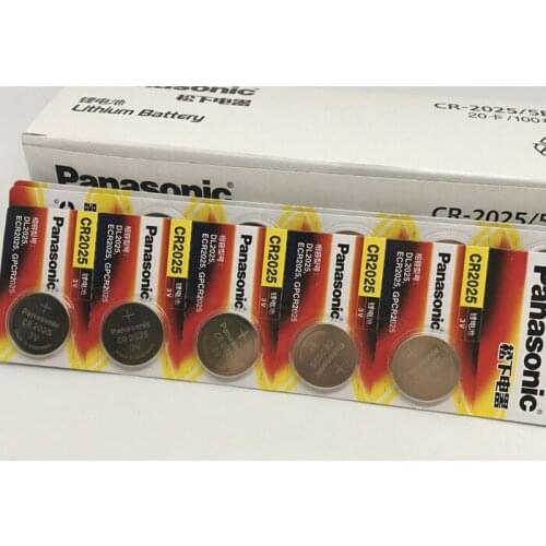 200pcs/lot New Original Battery For Panasonic CR2025 3V Button Cell Coin Batteries For Watch Computer CR 2025