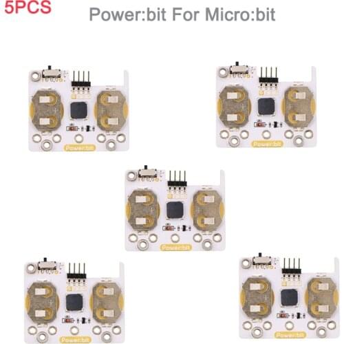 5pcs Power:bit Button Battery Expansion Board Panel for BBC micro:bit, for microbit Wearable Pedometers, Timers ,Watch Band