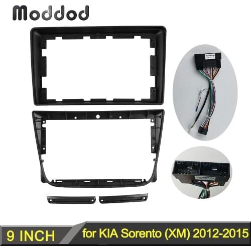 Car Radio Fascia for KIA SORENTO 2013 9 inch Frame Stereo DVD Player Install Surround Trim Panel Double Din Face Plate Bezel