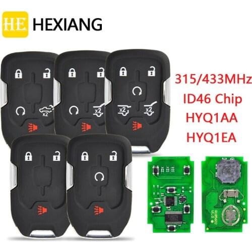 HE Xiang Car Remote Key For GMC Yukon XL Denali Chevrolet Suburban Tahoe PN:13580806 HYQ1EA 433MHz ID46 Original Promixity Card