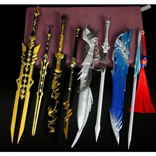 Alloy sword weapon model decoration Chinese ancient sword role-playing animation game peripheral keychain childrens toys