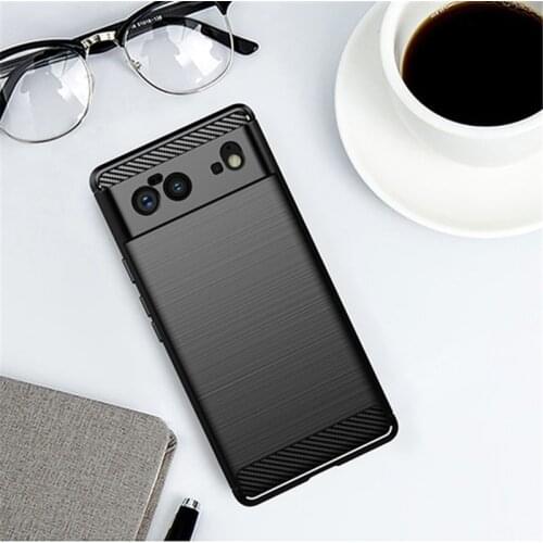 For Google Pixel 6 Case Rubber Silicone Carbon Fiber Back Cover For Google Pixel 6 Phone Case For Google Pixel 6 Pixel6 Case