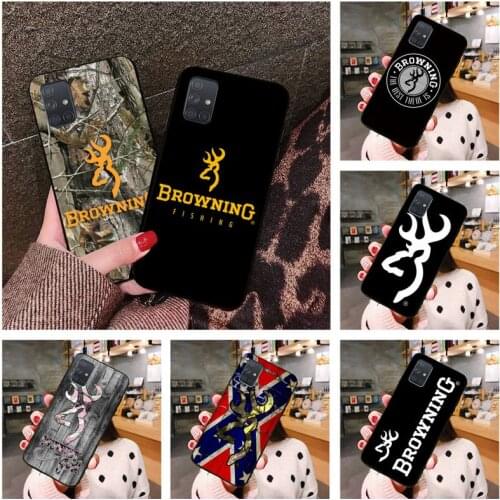 Camo Brownings symbol Phone Case For Samsung Galaxy A52 A21S A02S A12 A31 A81 A10 A30 A40 A50 A70 A80 A71 A51 5G