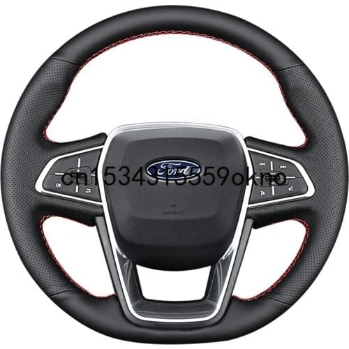 Car Steering Wheel Cover For Ford Territory PLUS Stitch On Wrap Interior Accessories DIY Top Leather