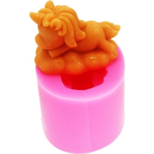 Unicorn Silicone Soap mold silicone 3D Animal Molds handmade mould DIY Craft molds S646