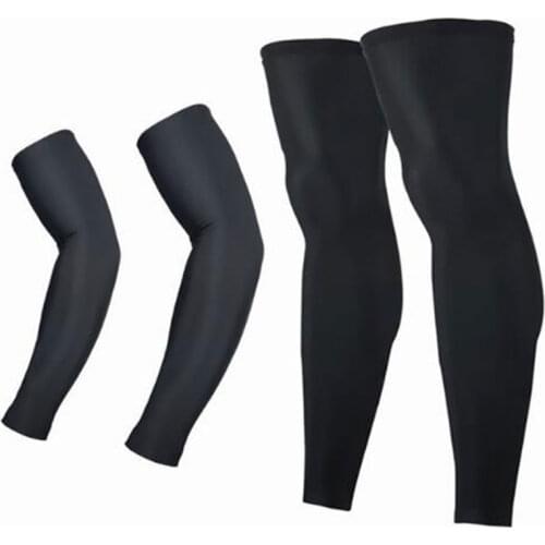 Compression UV Protection Armwarmer Bike Cycling Bicycle Riding Arm Sleeves Covers Men Women Running Fitness Arm Leg Warmers Set