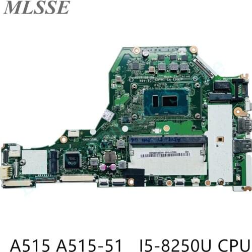 For Acer Aspire A515 A515-51 Laptop Motherboard i5-8250U CPU 4GB RAM DDR4 NBGTP11001 C5V01 LA-E891P 100% Tested