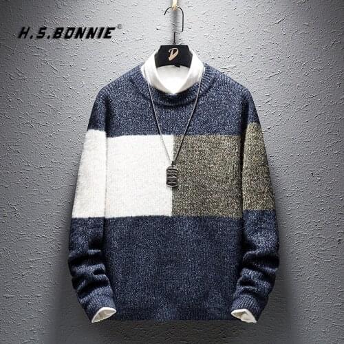 Japanese style Fashion Brand Sweater Mens O-Neck Slim Fit Jumpers Knitting Solid Color Autumn Korean Style Casual Mens Clothes