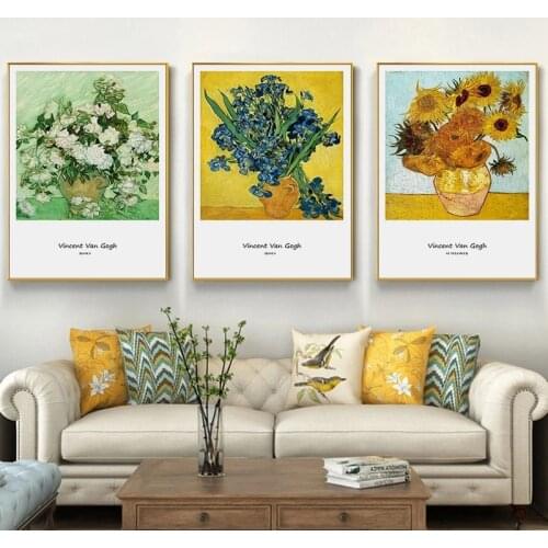 Monet Van Gogh Art Classical Posters and Prints Abstract Landscape Oil Painting pictures room mural Decor Canvas Printings