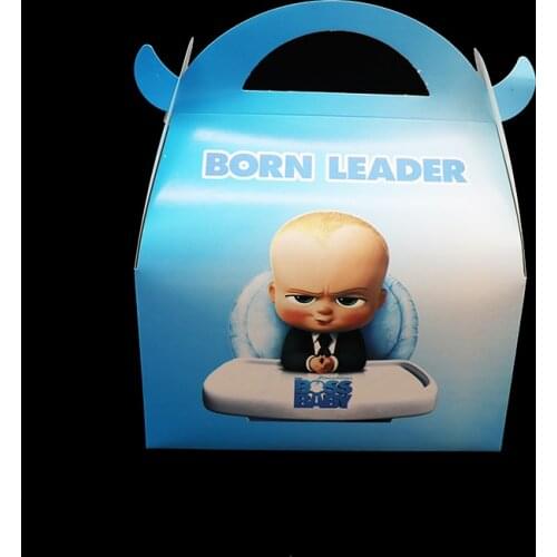 6pcs/lot Baby Boss theme gift boxes Boss Baby candy boxes Little Baby Boss theme gift boxes baby shower party supplies