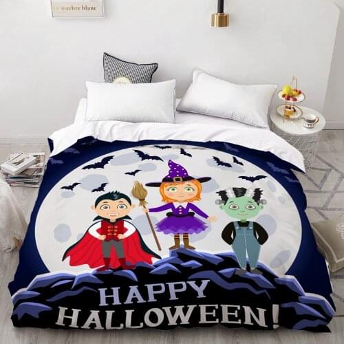 3D Happy halloween Duvet Cover 200*200/Queen/King/Double,Bed Blanket/Comforter/Quilt case,Bedding for Kids/baby/children 220x240