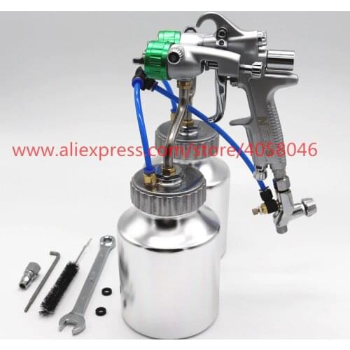 Nano Chrome Spray Gun Hot Sales Color Silvering Chrome Plating Dual Heads Spray Gun Double Head Spray Gun 1.3mm Nozzle Sprayer
