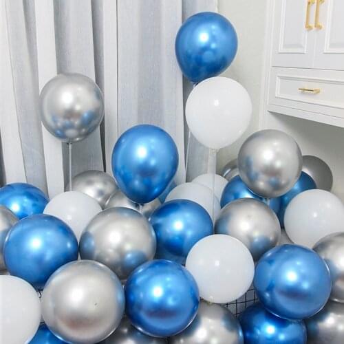 10/20Pcs 5Inch Wedding Metal Chrome Balloons Gold Silver Purple Green Blue Ballon Happy Birthday Payty Decor Globls Baby Shower