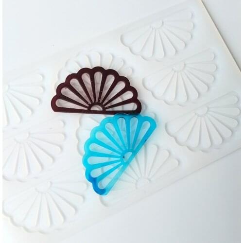 Diy Silicone Chocolate Decorative Mold 9 Fan Fondant Candy Mould Cake Decorating Making Home Kitchen Handmade Baking Tools