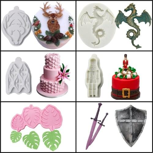 Meibum 9 Types Cake Decorating Tools Party Dessert Silicone Molds Resin Mold Polymer Clay Pan Sugar Craft Fondant Baking Tray