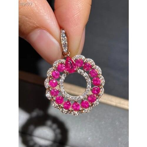 Water Drop Noble Red Ruby Gemstone Necklace for Women Fine Jewelry Real 925 SIlver Natural Gem Birthday Party Anniversary Gift