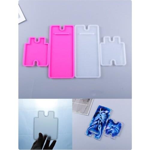 1Set Mobile Phone Stand Silicone Resin Mold Handmade Phone Holder Epoxy Mould