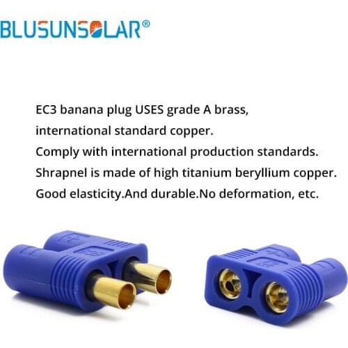 1000 Pairs/lot EC3 Banana Bullet Plug Female Male Connector With Housing For RC ESC LIPO Battery Motor DZ0100Solar
