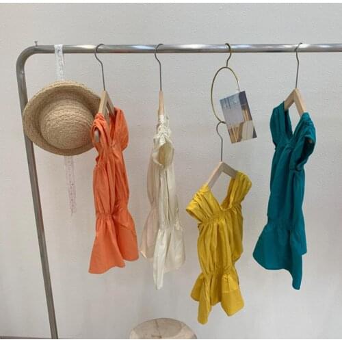 2021 Korea style girls dress fashion cotton summer girls dresses