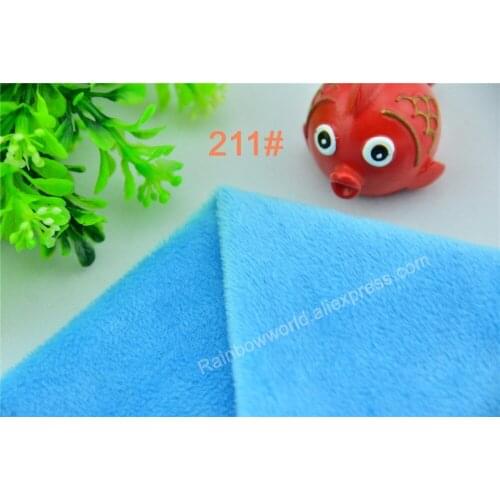 211# blue Super soft velvet fabric microfiber brushed velboa hair height 2-3mm for DIY stuffed toy blanket pillows(10 pieces)