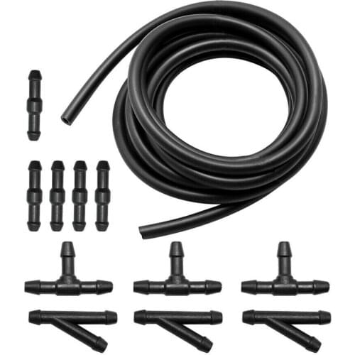 2M Car Windshield Washer HoseConnector Kit T-Piece Tube Pipe Splitter Connector Rubber And Plastic Accessories