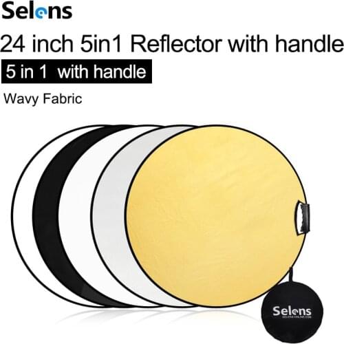 Selens 60cm 5 in 1 reflector photography Collapsible light reflector photo Reflector for Studio photo studio accessories