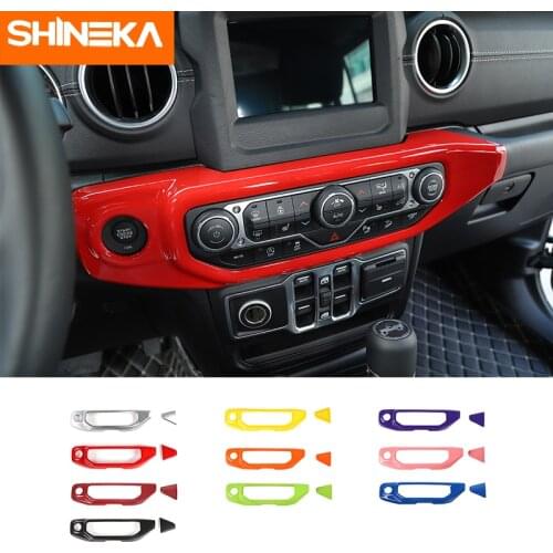 Interior Accessories For Jeep Gladiator JT 2018+ Car Center Control Air Conditioning Panel Trim Cover For Jeep Wrangler JL 2018