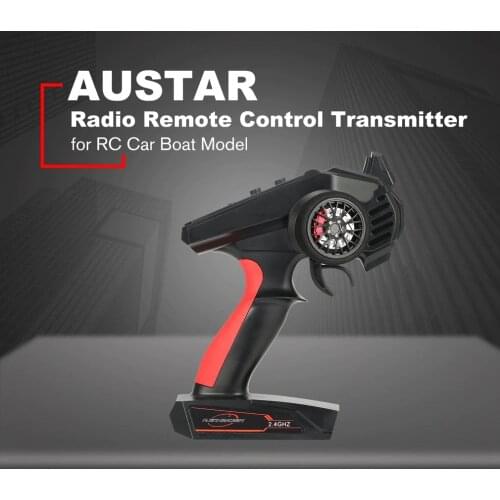 AUSTAR 2.4 4CH Radio Remote Control RC Transmitter with AX6s Receiver for RC Car Off-road Vehicle Boat RC Truck Model