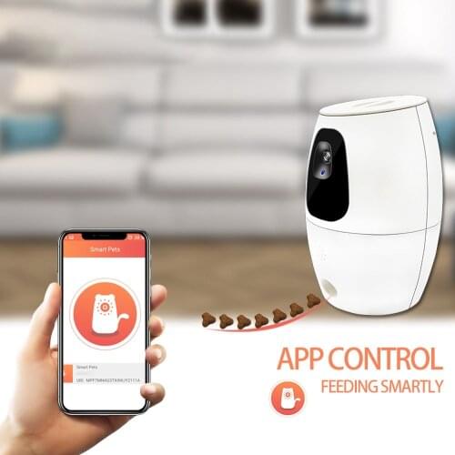 Pet Dog Automatic Feeder Food Feeding Bowl Device With Infrared Monitoring Real-time Audio And Video Function Dog Accessories