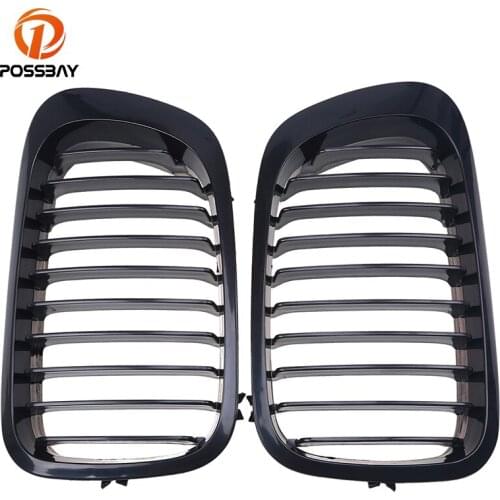 POSSBAY Auto Replacement Racing Grills Car Front Kidney Grille for BMW 3-Series E46 325Ci/328Ci Coupe 1999-2003 Pre-facelift