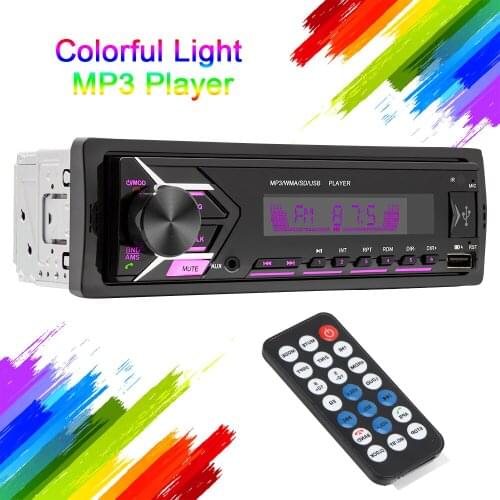 Bluetooth Stereo In-dash EQ Function Car MP3 Player Audio Radio FM Memory Protector TF USB AUX Support 7 Colors Backlight