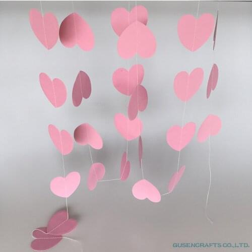 Pink White rose Color Sparkles Circle Paper Garland, Paper Banner, Bridal Shower,Gender Reveal Baby, Birthday Party