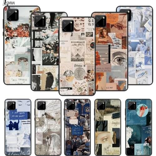 Retro Art Aesthetics For OPPO Realme 2 3 3i 5 5S 5i 6 6S 6i 7 7i Narzo 10 20 Pro Global Silicone Black Phone Case