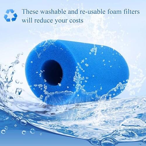 Pool Filter Washable Reusable Foam Filters Outlast Clean Water Cartridge Cleaning Swimming Replacement Water Pool Cleaner